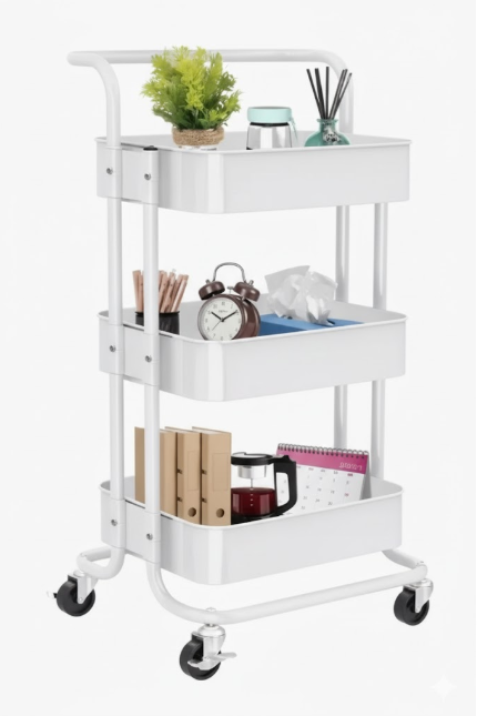 Carrito Estante Organizador Multiusos 3 Niveles Metálico