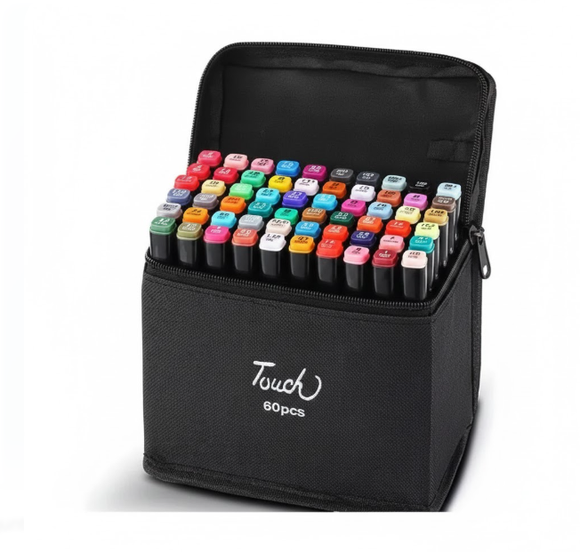 Kit X 60 Marcadores Artísticos De Doble Punta Dibujar