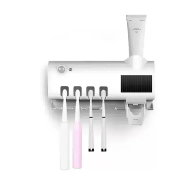 Dispensador Crema Dental + Soporte Esterilizador De Cepillos