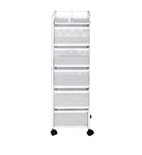 Carrito Organizador 6 Niveles Multiusos Blanco