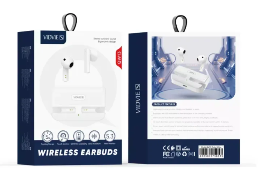 Audífonos Auriculares Recargables Vidvie Ref:QW13