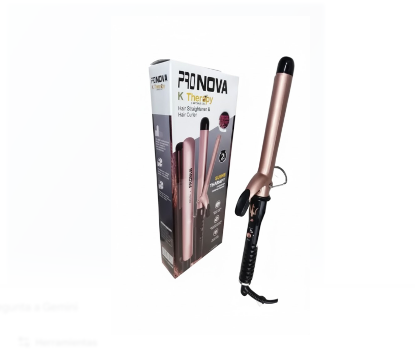 Combo Para Cabello Plancha Con Pinza Rizadora ProNova Ref:2603