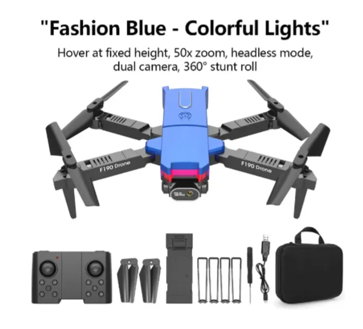 Drone Plegable, Inteligente Wifi, Video HD (TM) Ref: F190