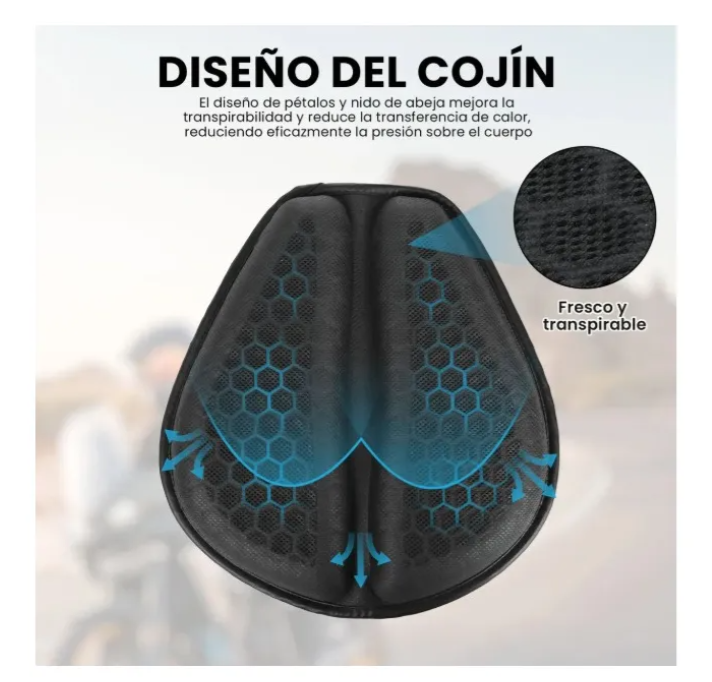 Cojin En Gel Silicona Para Moto PRLA-154