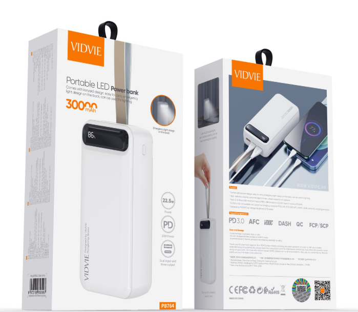 Power Bank Vidvie PB764 30000 mAh