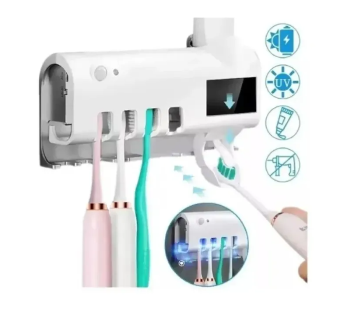 Dispensador Crema Dental + Soporte Esterilizador De Cepillos