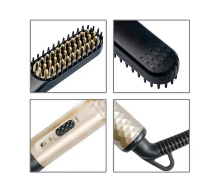 Plancha Cepillo Multifuncional Hombre Para Barba Y Cabello