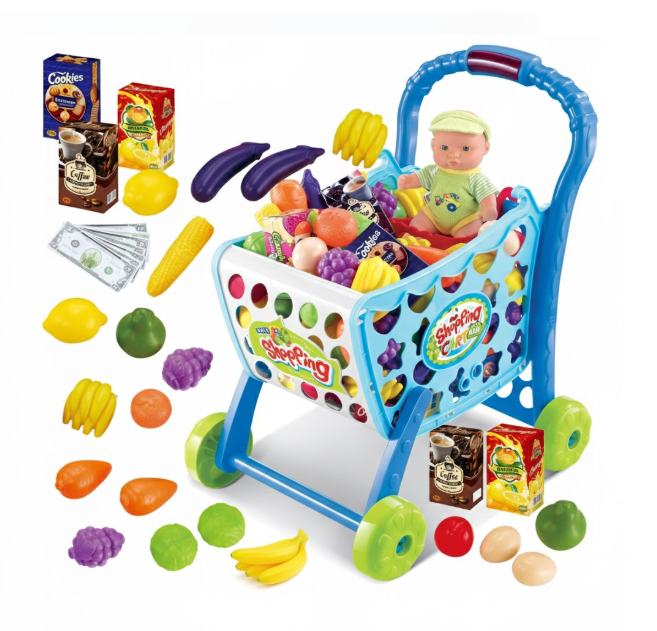 Carro De Mercado Juguete Carrito De Compras Con Mercado
