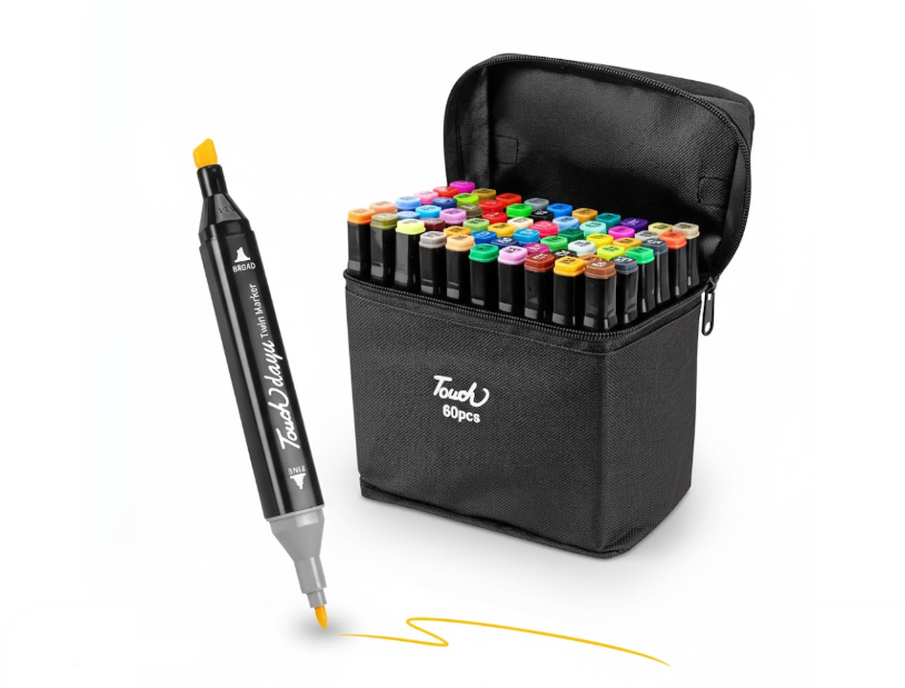 Kit X 60 Marcadores Artísticos De Doble Punta Dibujar