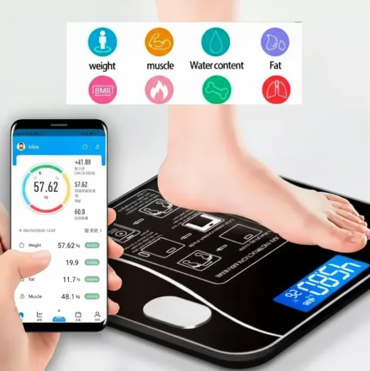 Bascula Inteligente Pesa Bluetooth Vidrio Templa Digital App