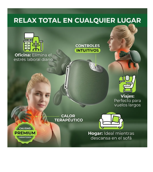 Masajeador Eléctrico Cervical Manos Tortuga Portátil