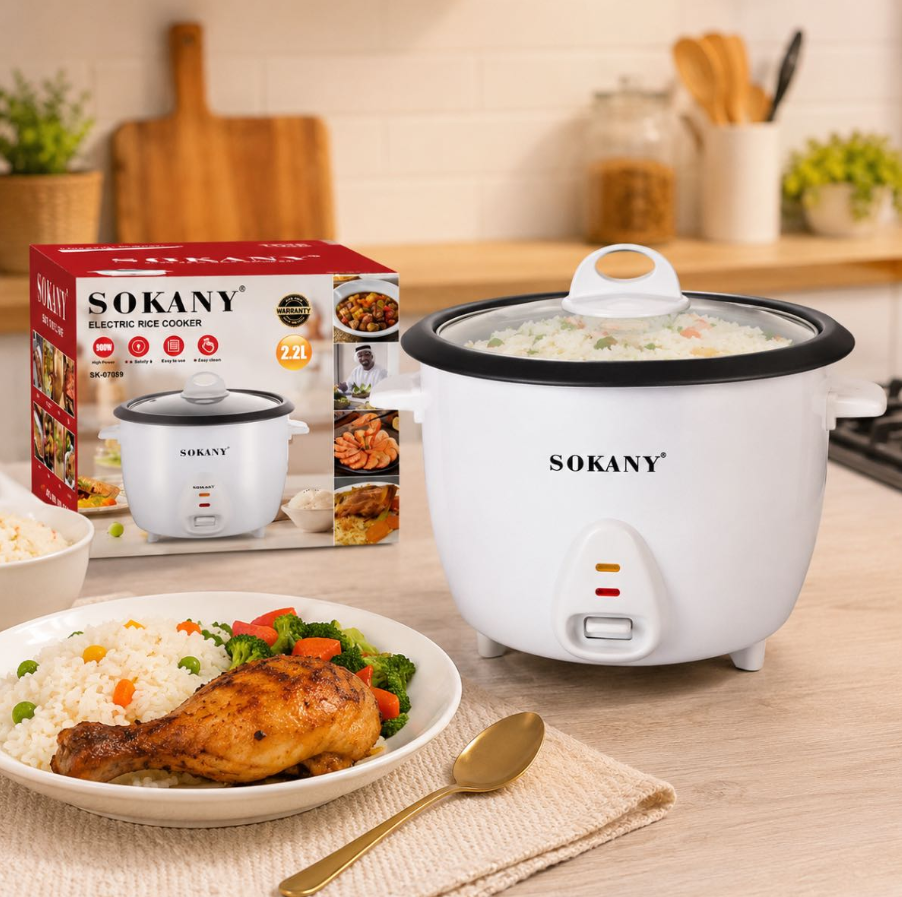Olla Arrocera Sokany 2.2L SK-07059 + Obsequio Dispensador Spray De Aceite