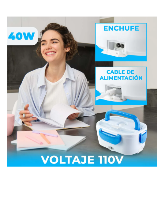 Lonchera Electrica Porta Comidas Portátil + Cuchara YS-002