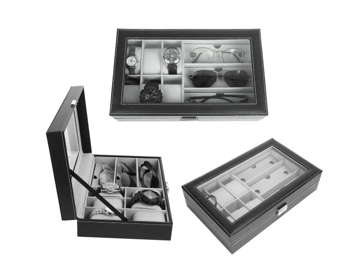 Estuche Organizador De Relojes y Gafas W75-BW75-C