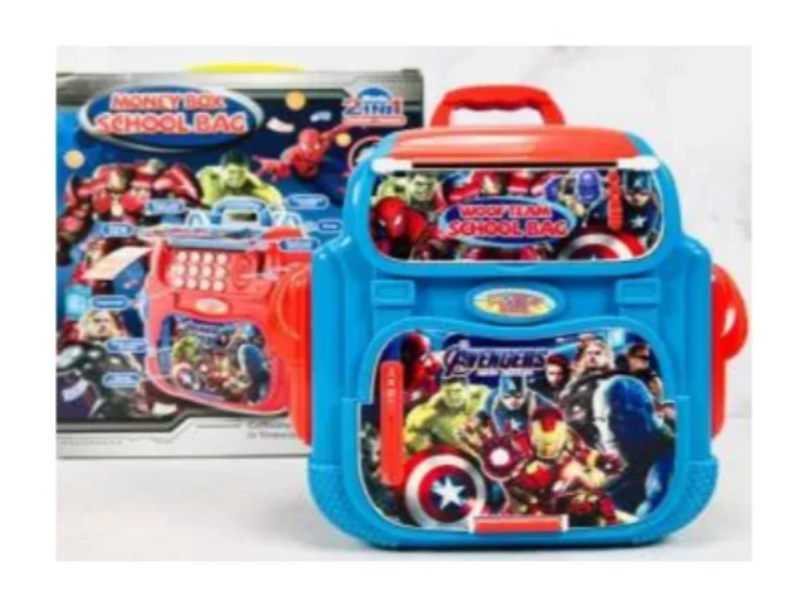 Alcancía Caja Fuerte Mochila De Avengers Ref:8850