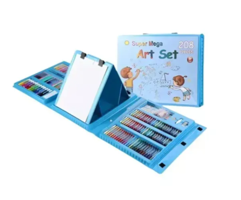 Set Kit Arte Niños Maleta Crayon Acuarela Plumon 208 Piezas
