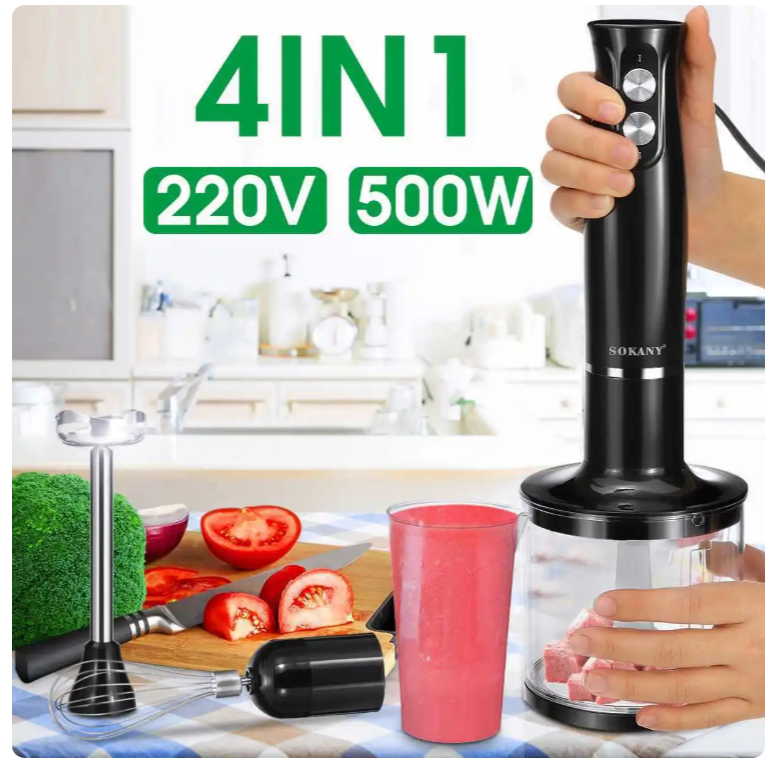 Batidora Sokany De Mano Multifuncional 4 En 1 SK-1710-4