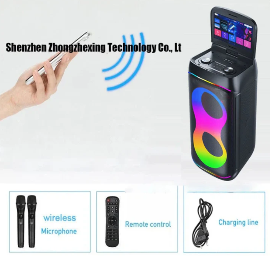 Parlante Cabina Bluetooth Con Pantalla Táctil RGB GD-1066