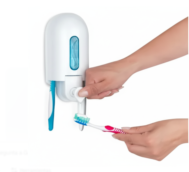 Dispensador De Crema Dental Para 2 Cepillos
