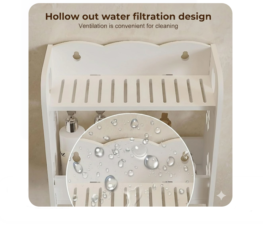 Estante de Baño Flotante Abierto – Organizador De Pared Multifuncional