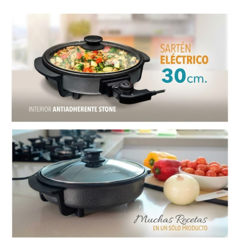 Sartén Eléctrico 30 cm Home Elements