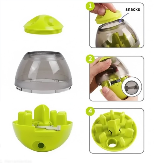 Pelota Dispensador Comida Snack Para Mascotas Eating Sport
