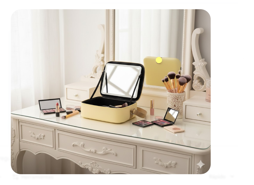 Cosmetiquera Con Espejo Y Luz NGTV-106