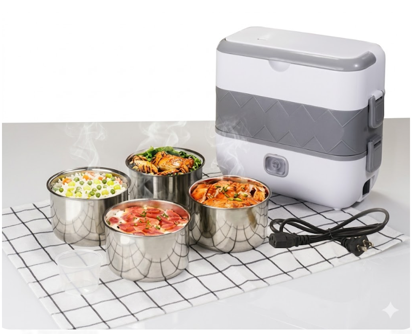 Lonchera Vaporera Eléctrica 2L De Capacidad Con 4 Bandejas YS-306D