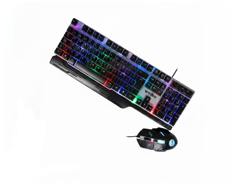 Combo Teclado Y Mouse Gamer Ref:Wb-550 Luces