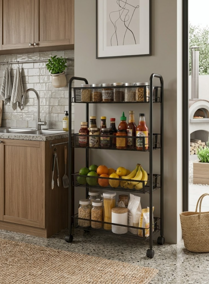 Organizador Metálico Con Ruedas FLS-4L