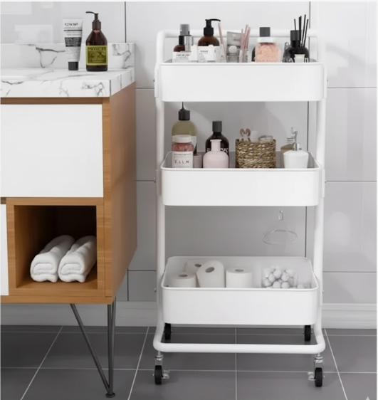 Carrito Estante Organizador Multiusos 3 Niveles Metálico