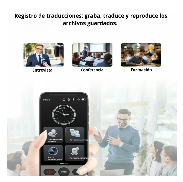 Traductor Voz Smart Tiempo Real 142 Idiomas Portátil T02