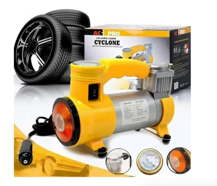 Compresor De Aire Automático De Carro Color Amarillo PRLA-212