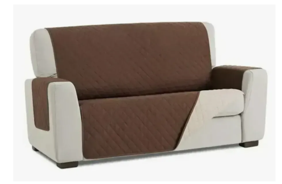 Forro Protector Para Sofá Doble Faz Cubre Sofá 2 Puestos Lavable