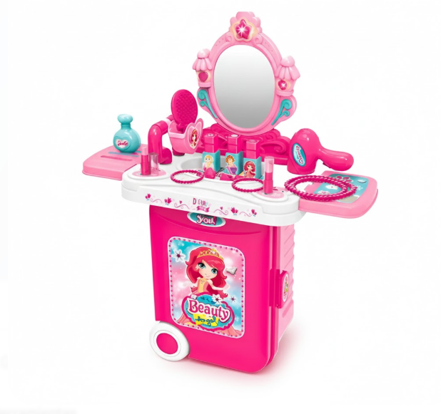 Maleta Armable 3 En 1 Accesorios Tocador Accesorios Juguete