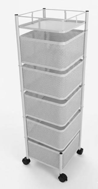Carrito Organizador 6 Niveles Multiusos Blanco