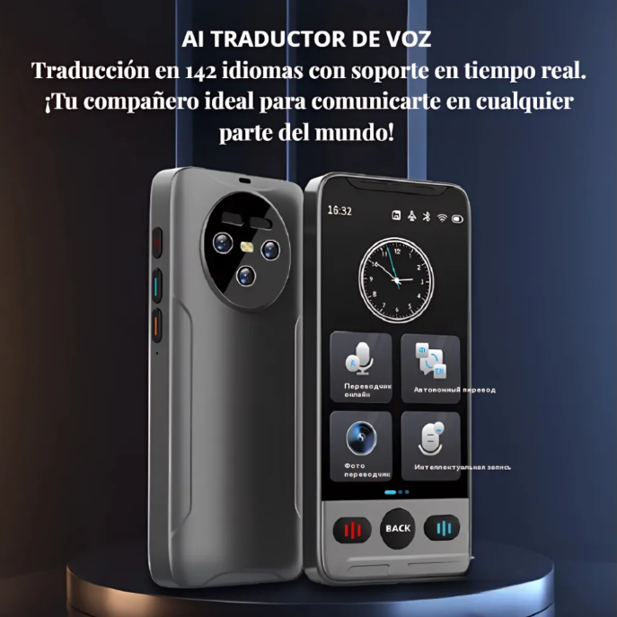Traductor Voz Smart Tiempo Real 142 Idiomas Portátil T02