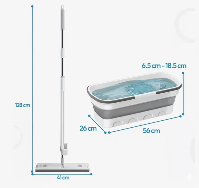 Trapeador Auto Escurridor + Mopa TB-45CM