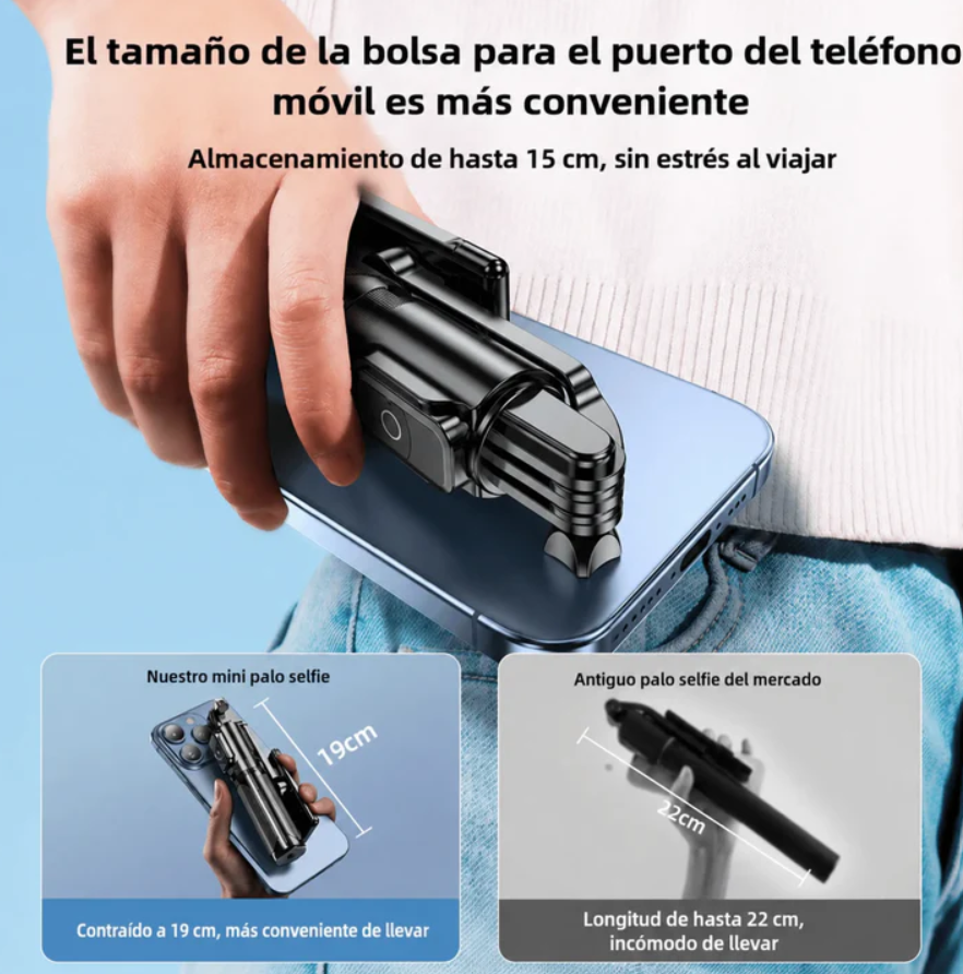 Trípode Palo Selfie Bluetooth Extensible Con Rotación 360° Baihuo City MY-7797
