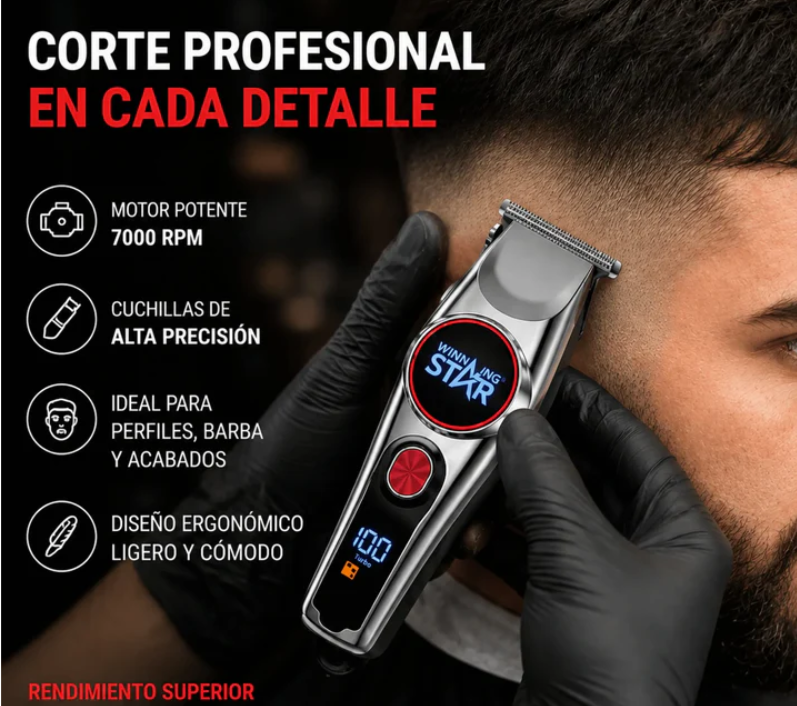 Máquina Peluquera Winning Star Con Pantalla LED ST-5640
