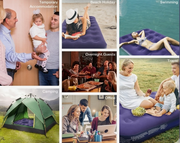 Colchón Inflable Doble Camping Viaje Modelo H5048