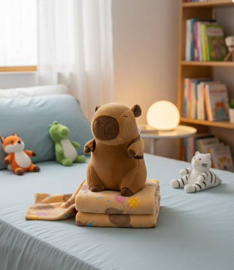 Peluche De Capibara Con Cobija Grande