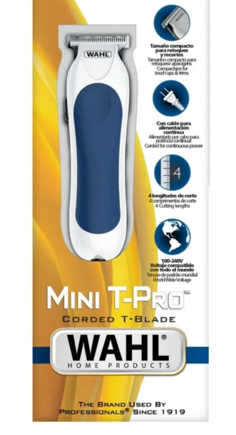 Máquina Cortadora Wahl Mini T Pro Wahl 9307-108 Blanco/azul