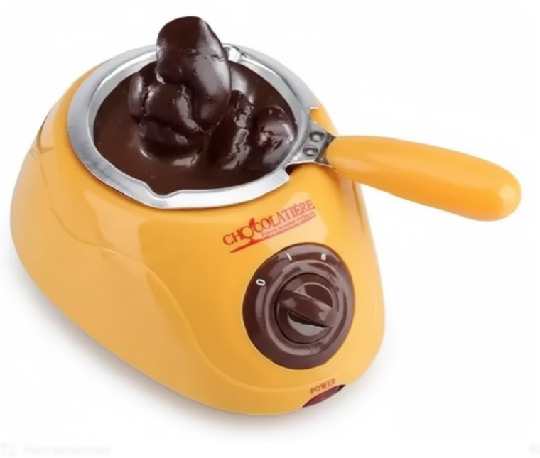 Máquina Para Derretir Chocolate, Olla De Caramelo Eléctrica Color Amarillo