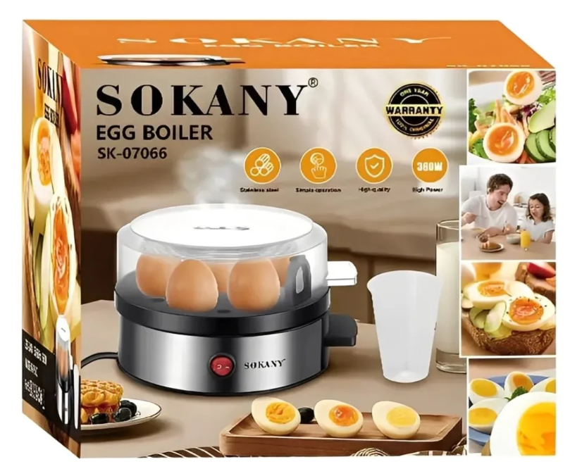 Hervidor De Huevos Y Vaporizador Eléctrico Sokany