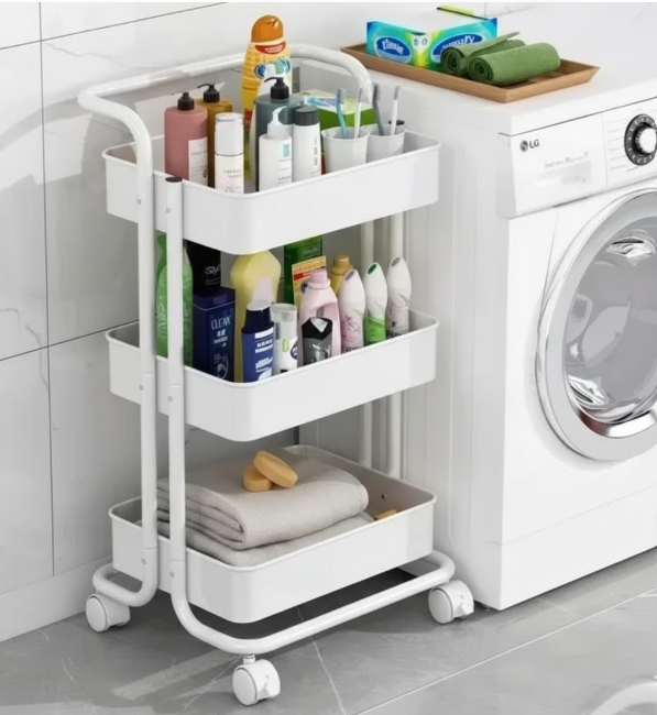 Carrito Estante Organizador Multiusos 3 Niveles Metálico