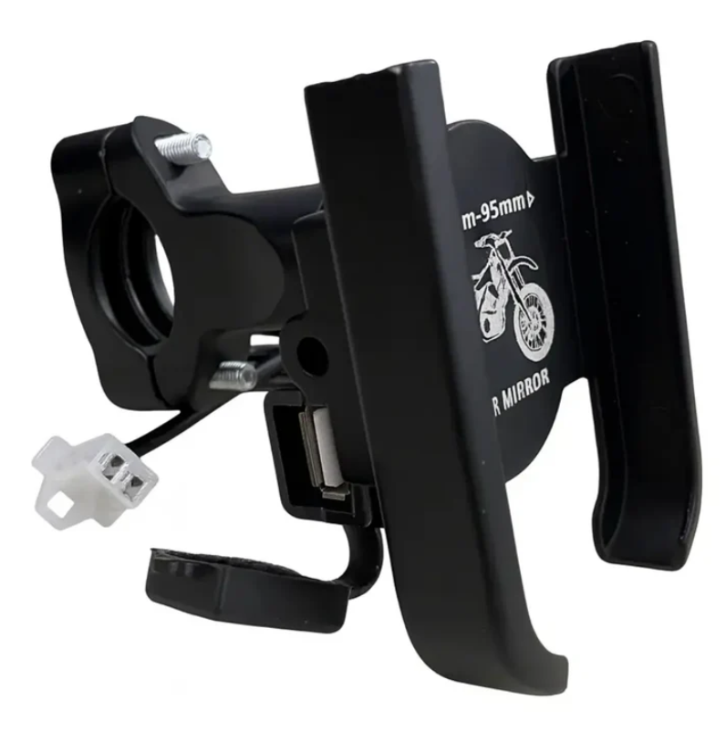 Soporte Para Moto En Aluminio Con Puerto USB Y Rotación 360° MY-7130