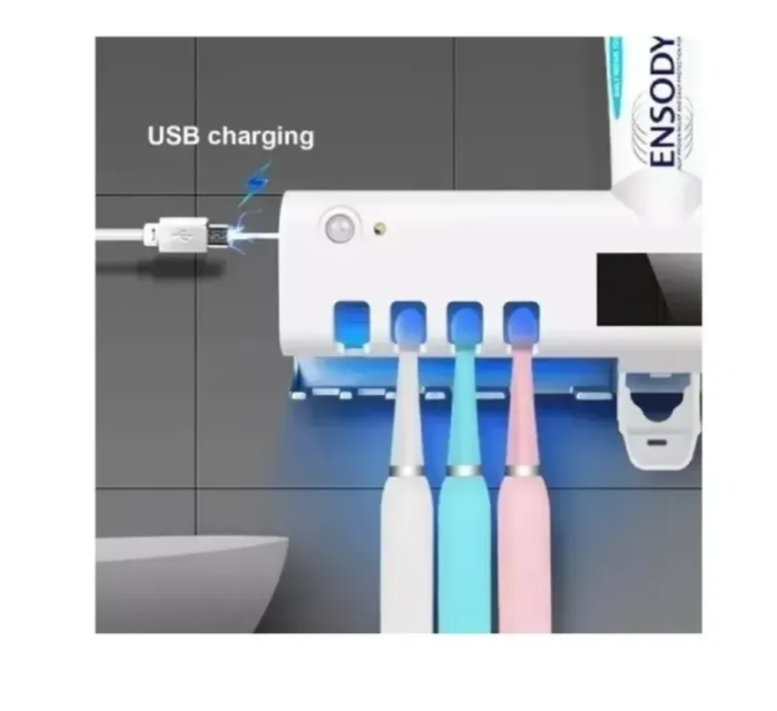 Dispensador Crema Dental + Soporte Esterilizador De Cepillos