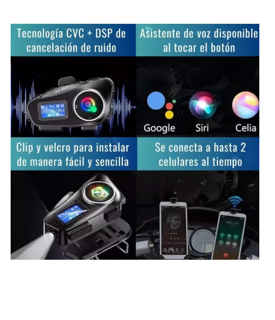 Set De 2 Intercomunicadores Para Moto Q58 MAX