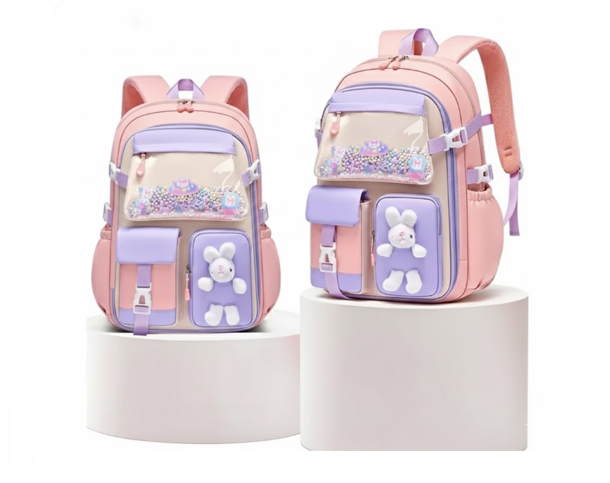 Maleta Kawaii Para Niñas Rosa-Morada